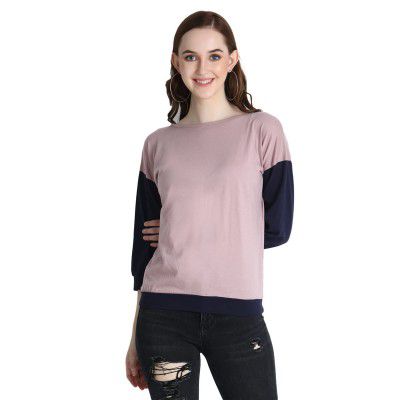 Leriya Fashion Sweatshirts top for Women Lycra Crewneck Long Sleeve Shirts Tunic Tops for Leggings Top