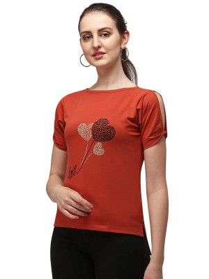 Leriya Fashion Womens Casual Short Rolled Sleeve Henry Shirts Leopard Lip Print T-Shirts Crew Neck Basic Summer Tops