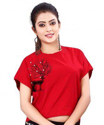 Leriya Fashion Womens Feel Looks Casual Top-Shirt