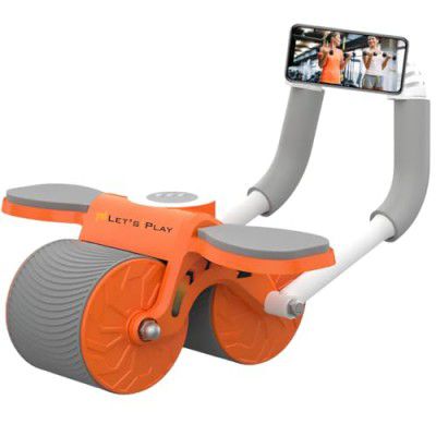 Let's Play Abs Roller For Men-Abdominal Exercise Equipment For Home Gym-Ab Roller With Mobile Holder