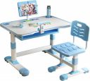 LET'S PLAY® Kids Study Desk and Chair Set, Multifuncational Study Table 2-15 Years Kids with Height Adjustable (Blue, Design B)...