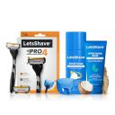 LetsShave Pro 4 Razor Shaving Kit for Men, 1 handle + 2 Blades + After Shave Balm & Shaving Foam + Razor Cap, Pack of 6, Combo Grooming Kit, Gift Set for Men...