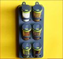 Letzz Shop Kitchenware Spice Rack, 6 Jar Multipurpose Hangable Rack, Polyethylene Material Rack, Recyclable, Space Saver, Unbreakable....