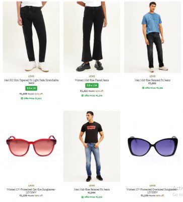 Ajio : Levi Clothing Upto 74% Off | Starts At ₹390