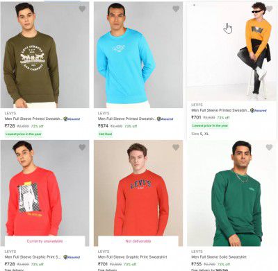 Levi S Men Winter Wear Upto 73% Off