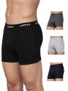 Levi's 001 Men's 100% Pure Cotton Solid Boxer Brief - Mid-Rise, Outer Elastic Waistband (Pack of 3) (Assorted)...