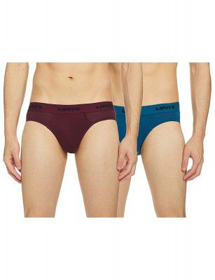 Levi's 009 Neo Brief for Men | 100% Pure Cotton | Solid Men's Underwear | Pack of 2