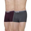 Levi's 018 Men's Cotton Solid Trunk - Mid Rise, Outer Elastic Waistband (Pack of 2)...
