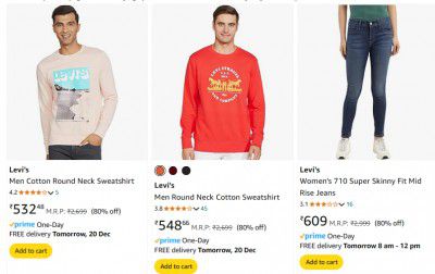 Levi's Men's Clothing at Minimum 75% OFF