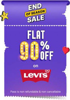 Levis Flat 90% Off on selected Jeans for the First 5 Days of June End Of Season Sale (Till 30th May'25)