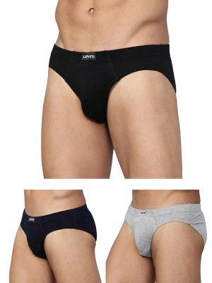 Levi's Men Cotton 011 Comfort Brief with Contoured Double Pouch, Tag Free Comfort & Smartskin Technology (Pack of 3)