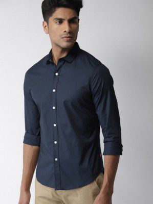LEVI'S Men Solid Casual Blue Shirt