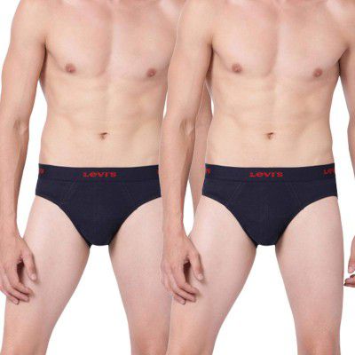 Levi’s Men’s 100% Cotton 100 CA Solid Neo Brief Snug Fit (Pack of 2)