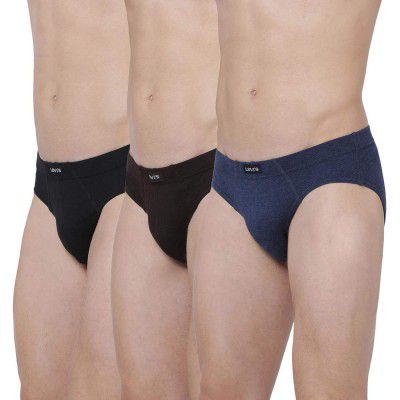 Levi’s Men’s CA Snug Fit Innerelastic Solid Comfort Brief (Pack of 3)