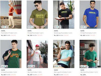 Myntra : Upto 72% Off Levis Men's T-shirts at Starts At ₹279