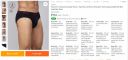 LEVIS Pack of 2 Contoured Double Pouch, Tag Free Comfort & Smartskin Technology Style# 009 Neo Solid Men Brief...