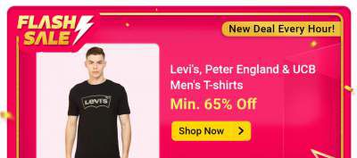 [BBD] Levi's, Peter England && UCB Men's Tshirts at Minimum 65% Off