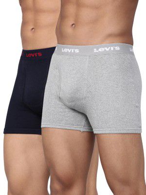 Levi's Style# 001 Classic Boxer Brief for Men with Contoured Double Pouch, Tag Free Comfort & Smartskin Technology (Pack of 2)