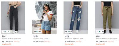 Levis Upto 80% off Starting at Rs.700