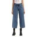 Levi's Women's Mid Rise Belted Baggy Loose Straight Fit Jeans...