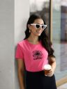 Levis Women Pink Floral Printed Pure Cotton Casual T-shirt...