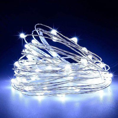 Lexton 10 meter Copper Fairy Light | LED Decorative String Light |for Indoor & Outdoor Decorations (White, Pack of 1)