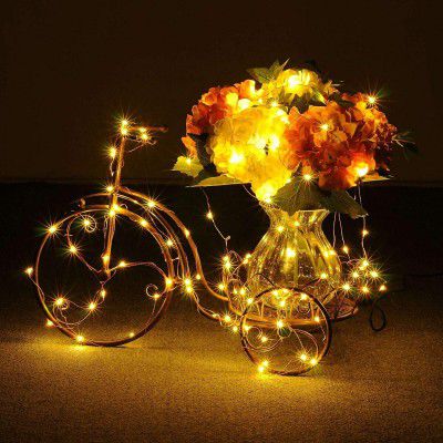 Lexton 3 M 30 Led Lights, Battery Operated with 8 Functions + Remote (Warm White)