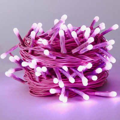 Lexton 40 LED Power Pixel Serial String/Fairy Light | Plug Sourced | Suitable for Home & Outdoor Decoration, Diwali, Christmas, Ramadan, Wedding, Party, Festival (Pack of 10, Pink)