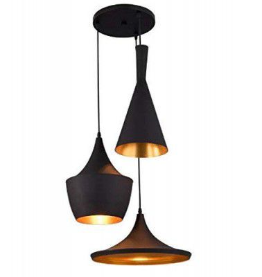 Lexton 40 Watt Metal Shade Pendant Ceiling Lamp Fixture (Bulb Not Included) | for Home Interior Decorations (Multicolor, Pack of 1)