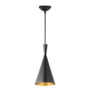 Lexton Antique Single Head Metal Cone Shade Pendant Light | for Bedroom, Kitchen, Restaurant, Indoor Outdoor or Home Decoration (Black, Pack of 1) (Bulb Not Included)...