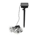 Lexton Decorative Solar Sakura Flower LED Light | 30 LED 8 Flashing Mode On/Off with Spikes | 600 mAh Inbuilt Rechargeable Battery IP65 Waterproof Suitable...