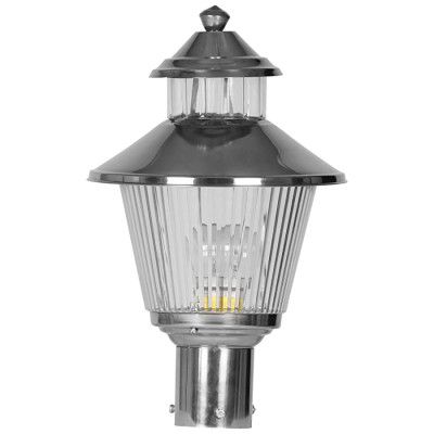 Lexton DL-039 Chrome Vintage Hemi-Spherical Lamp Post (Transluscent)
