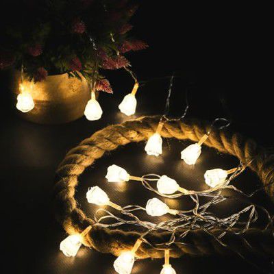 Lexton Fairy 14 Roses LED String Light | 14 LED, Plug Sourced, 4 Meter Long | (Warm White)