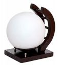 Lexton Globe Shape Wooden Wall Lamp | E27 Bulb Base, Brown Wooden Base, Globe Shape Glass Lamp...