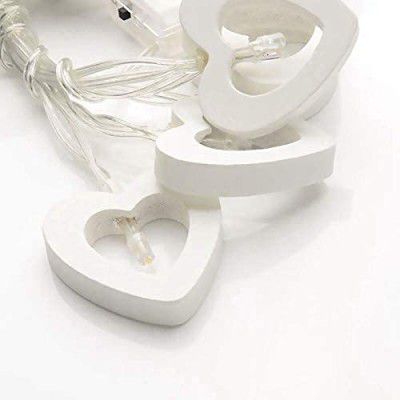 Lexton Heart Shaped 18 Led String Light |Plug Sourced|Warm White |for Indoor & Outdoor Decorations