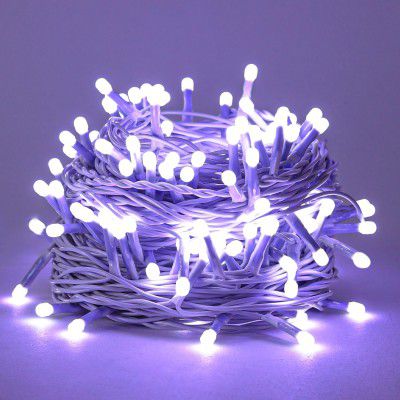 Lexton Lunar Ultra Bright String Light/Fairy Light | 75 LED | Plug Sourced | Best for Home Decorative, Indoor & Outdoor Decoration, Diwali, Christmas, Wedding Light (Pack of 1, White)