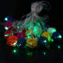 Lexton Multicolor Rattan Balls | 20 Balls | Green | for Indoor & Outdoor Decorations...