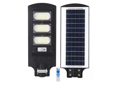 Lexton Solar Street Light 90w Led Power, 15watt Brightness - Black (90Watt, Pack of 1)