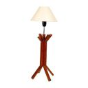 Lexton Sustainable Shine Series Wooden Floor Lamp with Premium Finish Brown Wooden Base (Biege Shade)(Bulb Not Included)...