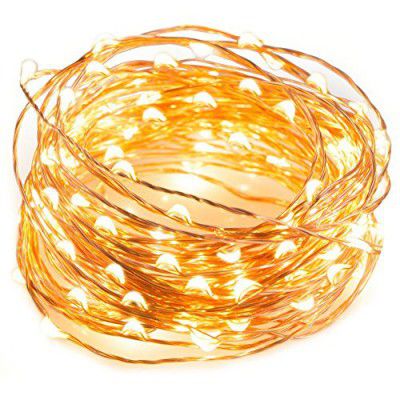 Lexton Waterproof String Fairy Led Light USB Powered (Yellow, Pack of 1), Standard (Lex-5M/50ledcopper)-Corded Electric