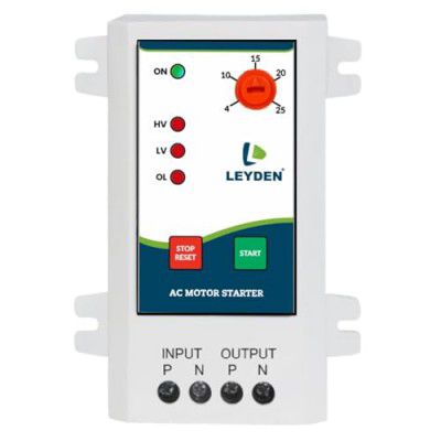 LEYDEN® LE-AMS 25A, 220VAC, Under Over Voltage Protector & Overload Protector Starter for Motor, Pump & Air Conditioner Etc