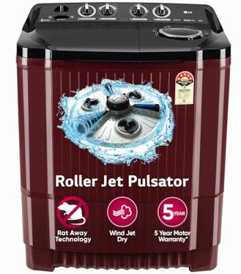 LG 11.5 kg, 5 Star, Roller Jet Pulsator Semi-Automatic Top Load Washing Machine (P115ASDAZ)