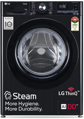 [Extra Rs.8000 OFF] LG 12 Kg, 5 Star, AI Direct Drive Technology, Wi-Fi (FHP1412Z3O, Intelligent & Convenient Fabric Care, Allergy Care, In-Built Heater, Onyx Black)