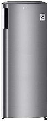 LG 171 L Inverter Direct-Cool Single Door Freezer (GN-304SLBT, Shiny Steel) Refrigerator
