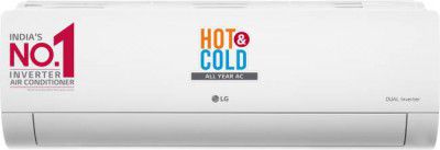 LG Super Convertible 5-in-1 Cooling 2023 Model 2 Ton 3 Star Hot and Cold Split Dual Inverter HD Filter with Anti-Virus Protection AC (RS-H24VNXE)
