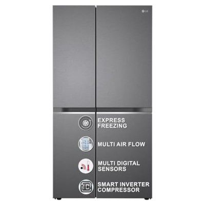 LG 655 L Frost-Free Inverter Side-By-Side Refrigerator (GL-B257HDSY)