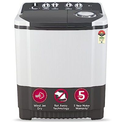 LG 7 Kg 5 Star P7020NGAZ Semi-Automatic Top Loading Washing Machine