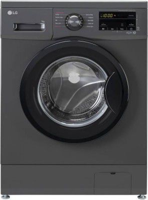 LG 7 kg Fully Automatic Front Load with In-built Heater Black, Grey (FHM1207SDM)