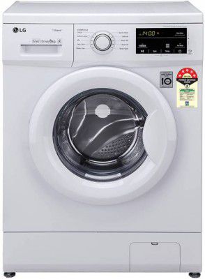 LG 8 kg Steam Fully Automatic Front Load with In-built Heater (FHM1408BDW)