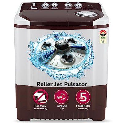 LG 8 Kg 5 Star P8030SRAZ Semi-Automatic Top Loading Washing Machine